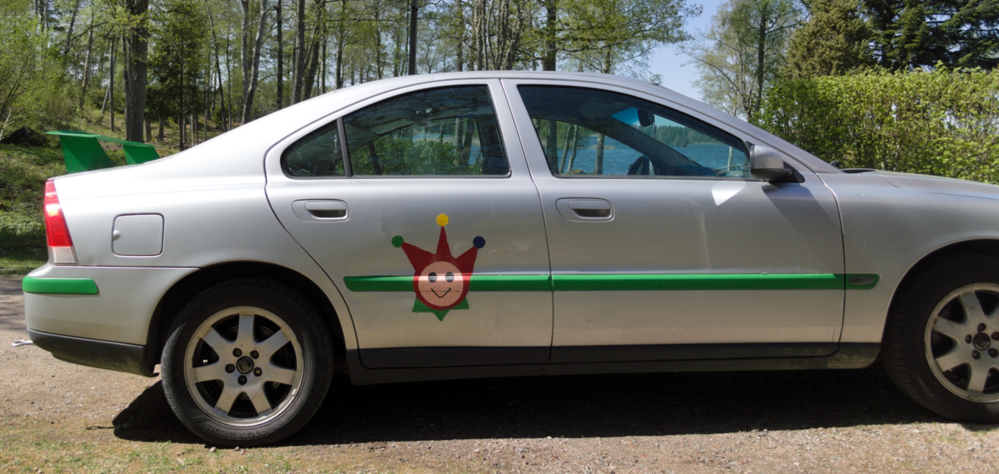 the side of our beautiful car